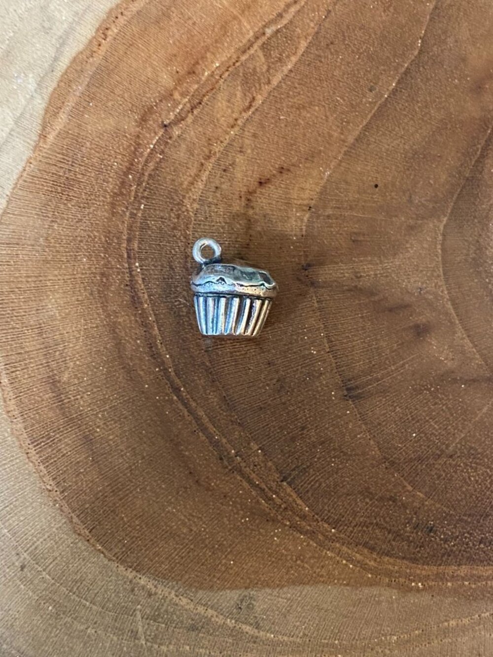 RETIRED James Avery Cupcake Charm, Sterling Silver